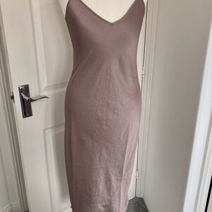 Wilfred Satin Slip Only Dress - Mauve
